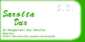 sarolta dux business card